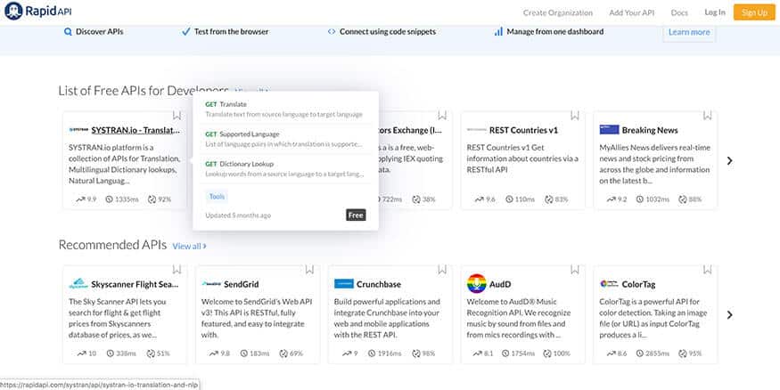 api for mobile apps